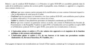 Résolution de l’assemblée générale des personnes en formation du lundi 20 mars 2023