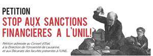 Pétition : STOP aux sanctions financières à l’UNIL!