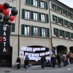 Le mur des revendications au DFJC - 1er mai 2014 - Lausanne