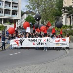 Manifestation SUD - 4000 fr x 13 x luttes - 1er mai 2014 - Lausanne