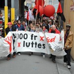 Manifestation SUD - 4000 fr x 13 x luttes - 1er mai 2014 - Lausanne