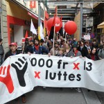 Manifestation SUD - 4000 fr x 13 x luttes - 1er mai 2014 - Lausanne