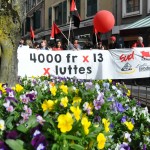 Manifestation SUD - 4000 fr x 13 x luttes - 1er mai 2014 - Lausanne