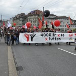 Manifestation SUD - 4000 fr x 13 x luttes - 1er mai 2014 - Lausanne
