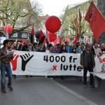 Manifestation SUD - 4000 fr x 13 x luttes - 1er mai 2014 - Lausanne